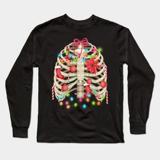 skeleton christmas Long Sleeve T-Shirt